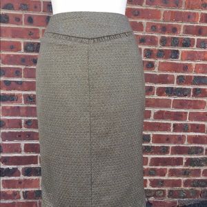 Club Monaco Textured Gold Skirt