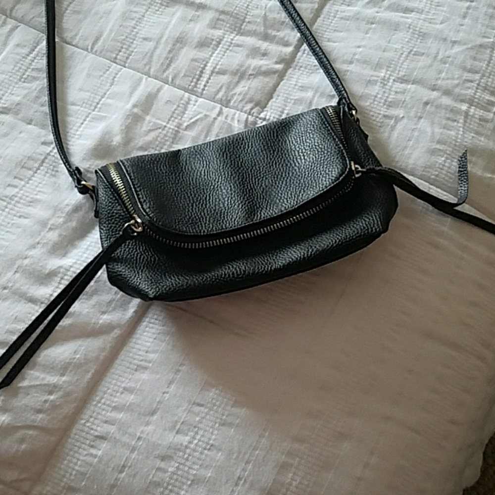 Black Leather Cross body bag