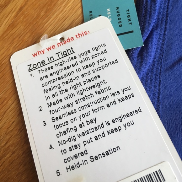 🍋NWT Lululemon🍋 Leggings Zone In Tight 7/8 Pants - Picture 6 of 7