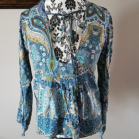 BOHO PEASANT BLOUSE - Picture 2 of 6