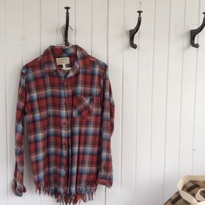 Current Elliott fringed flannel