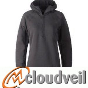 Cloudveil women's black half zip hoodie.