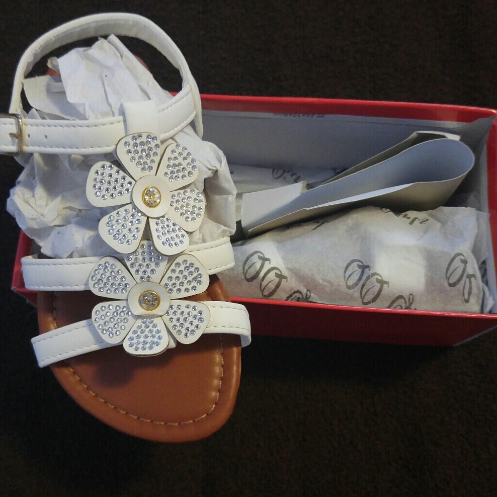 White sandals