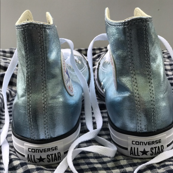 Converse Ctas HI Metallic light blue. AUTHENTIC - Picture 5 of 6