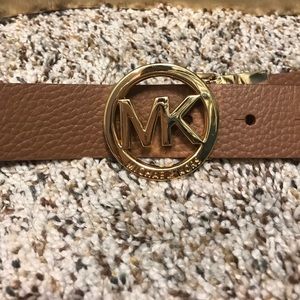 Michael Kors Reversible Gold and Light Brown Belt