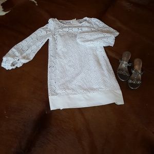 Laundry By Shellie Segal...White long sleeve dress