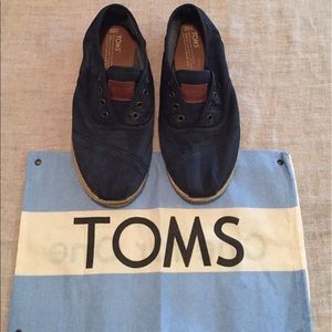 Toms Navy Blue Cordones (9.5 US)