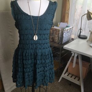 Teal lace dress/tunic NWT