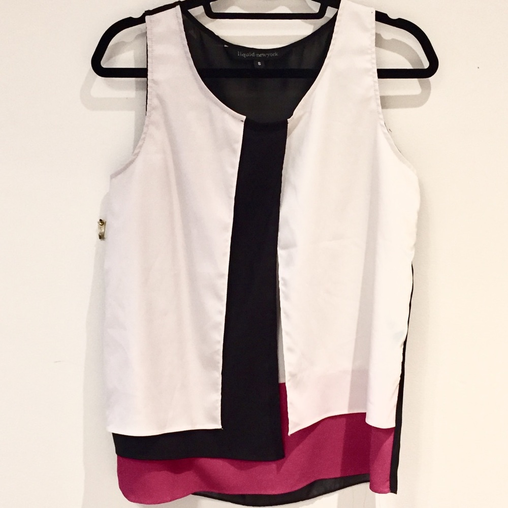 Liquid New York Color Block Tank Top