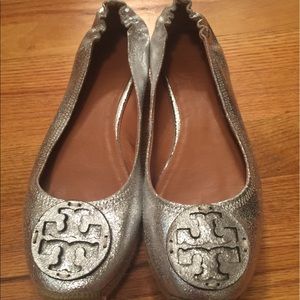 Tory Burch Silver Reva Espradille flats