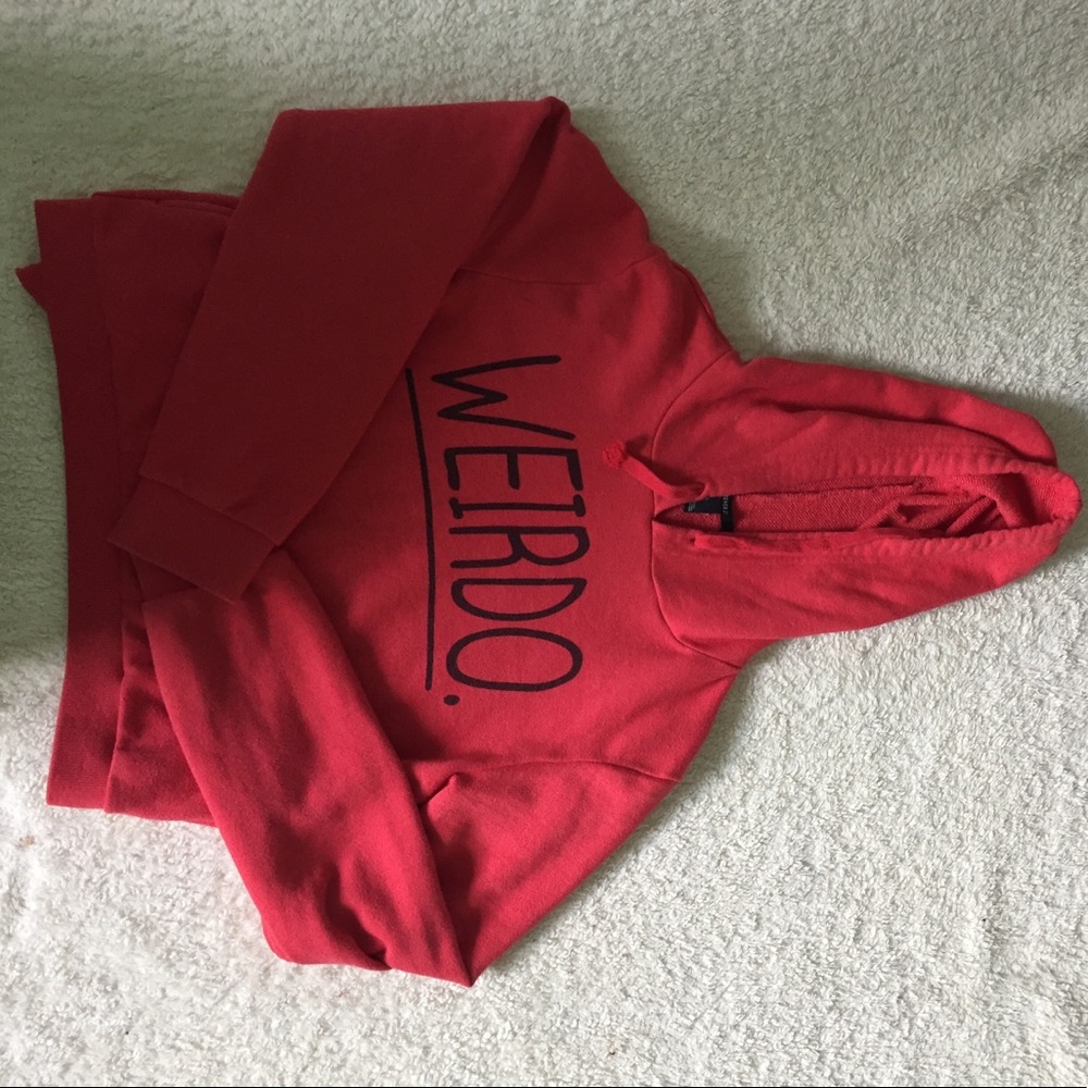 Red Cropped Weirdo Sweater