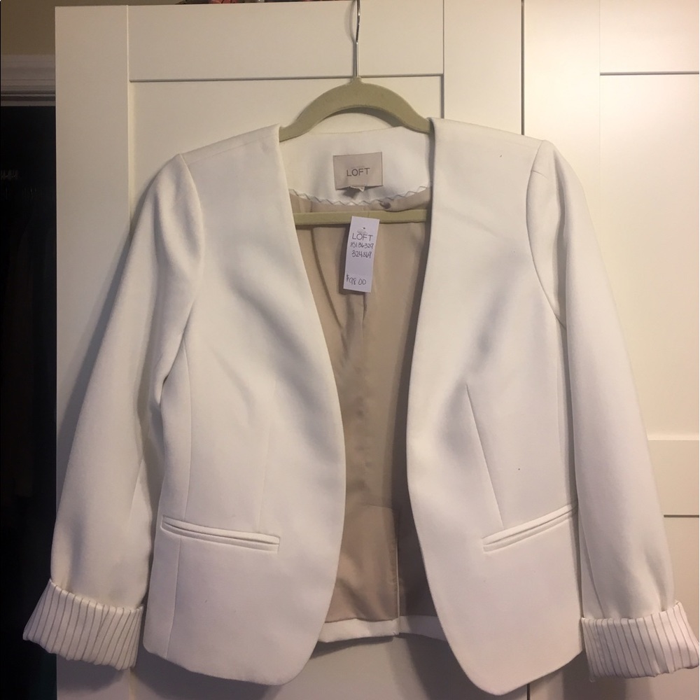 Ann Taylor LOFT White Blazer NWT !