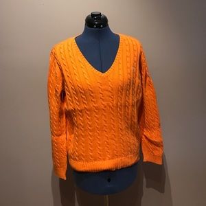RLL- Lauren Ralph Lauren -Women's VNeck Cable Knit