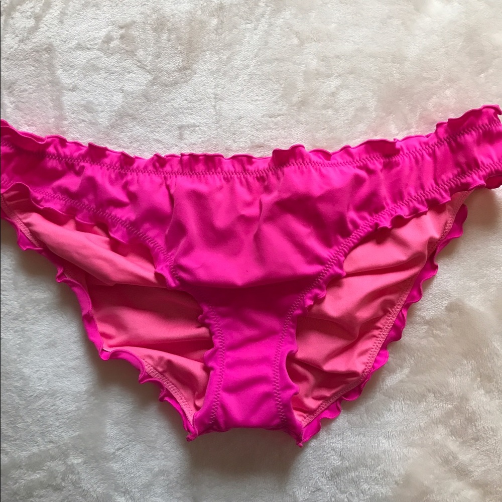 VS hot pink ruched bikini bottom