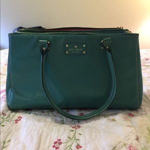 Kate spade avocado green bag with pink lining