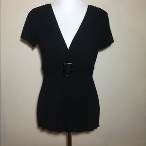 White House Black Market Buckle Top