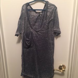 Distressed V Neck