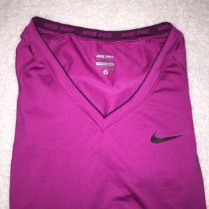 pink Nike pro shirt