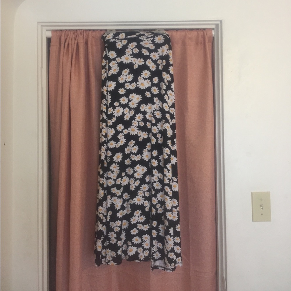 Flower pattern maxi skirt