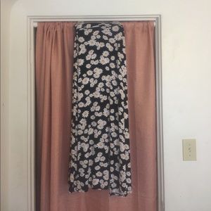 Flower pattern maxi skirt