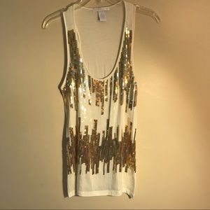 Sequined tank top