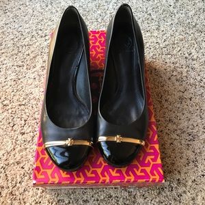 Tory Burch Pacey Black Wedge 7.5M