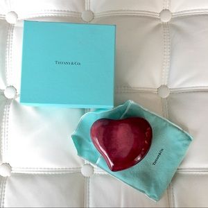 Tiffany and Co. heart box in red leather