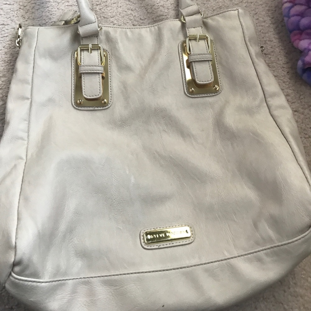 White Steve Madden purse, used condition