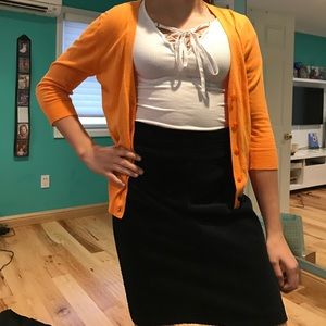 Bright orange cardigan Gap