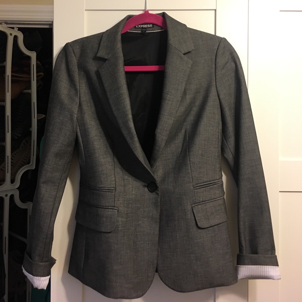 Express grey Blazer size 4