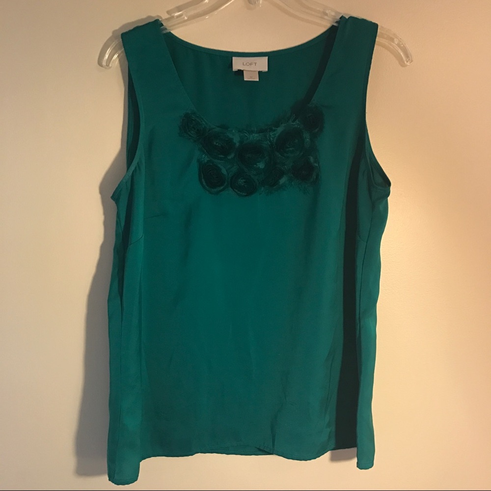 Loft green tank top