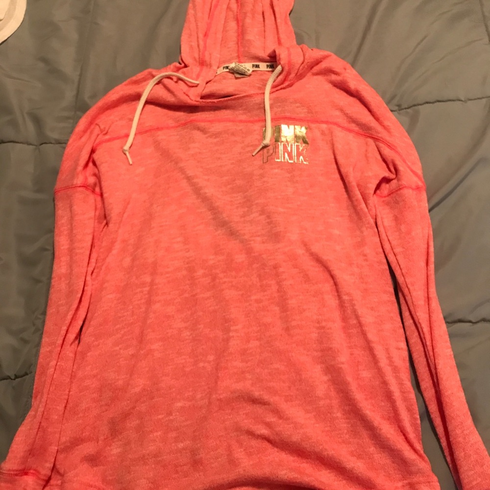 Pink light hooded sweatshirt