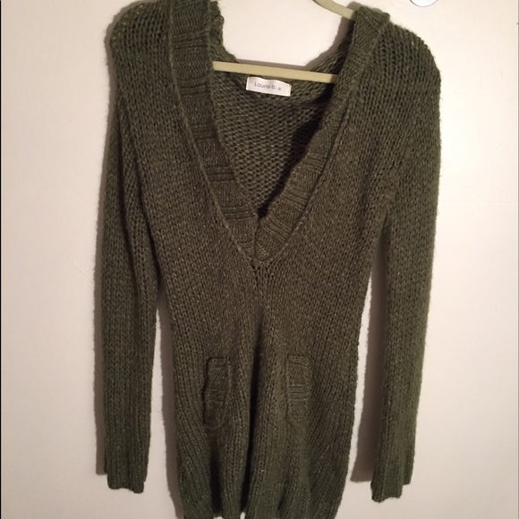 Hunter green sweater dress or top. - Picture 1 of 2