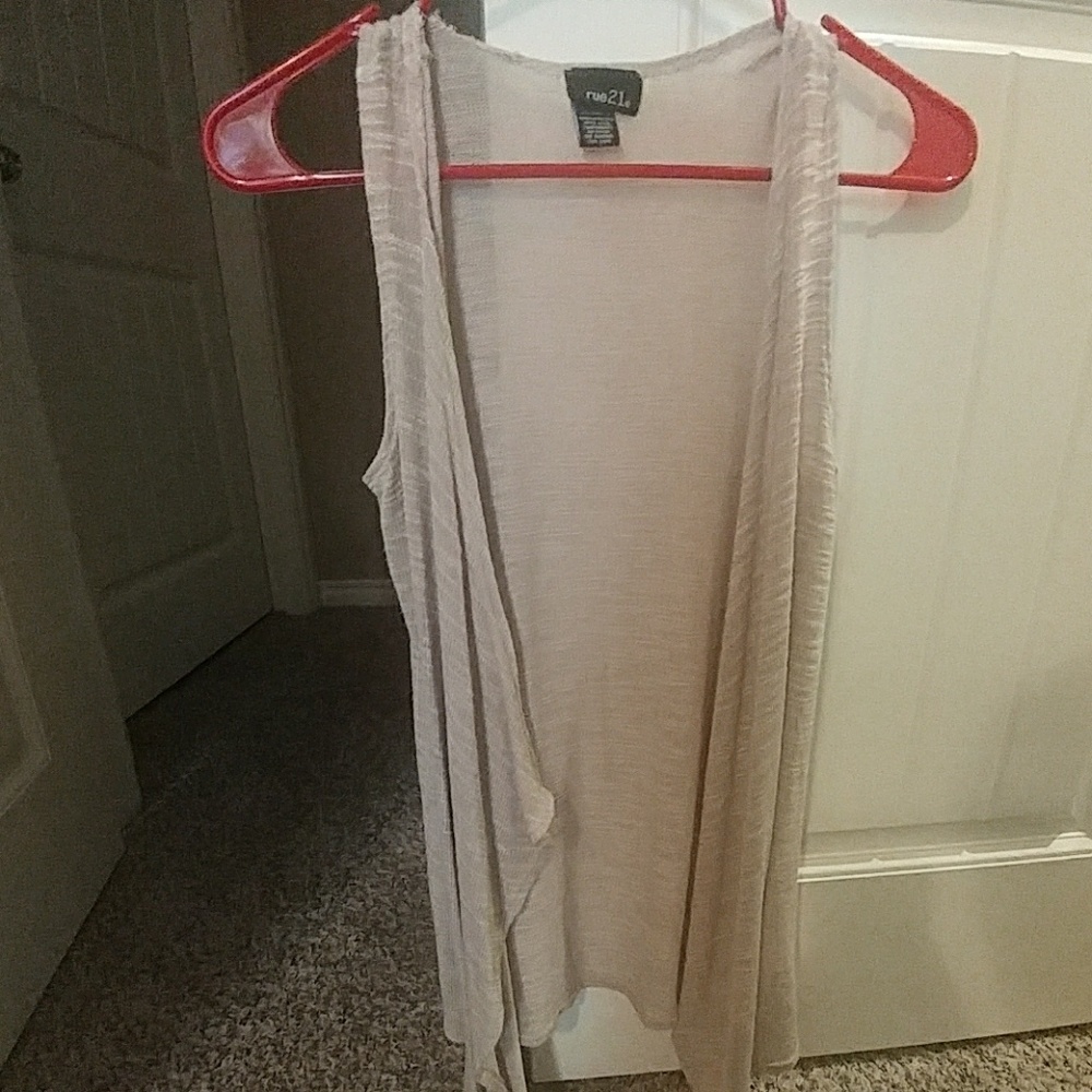 Rue 21 Cream Colored Vest