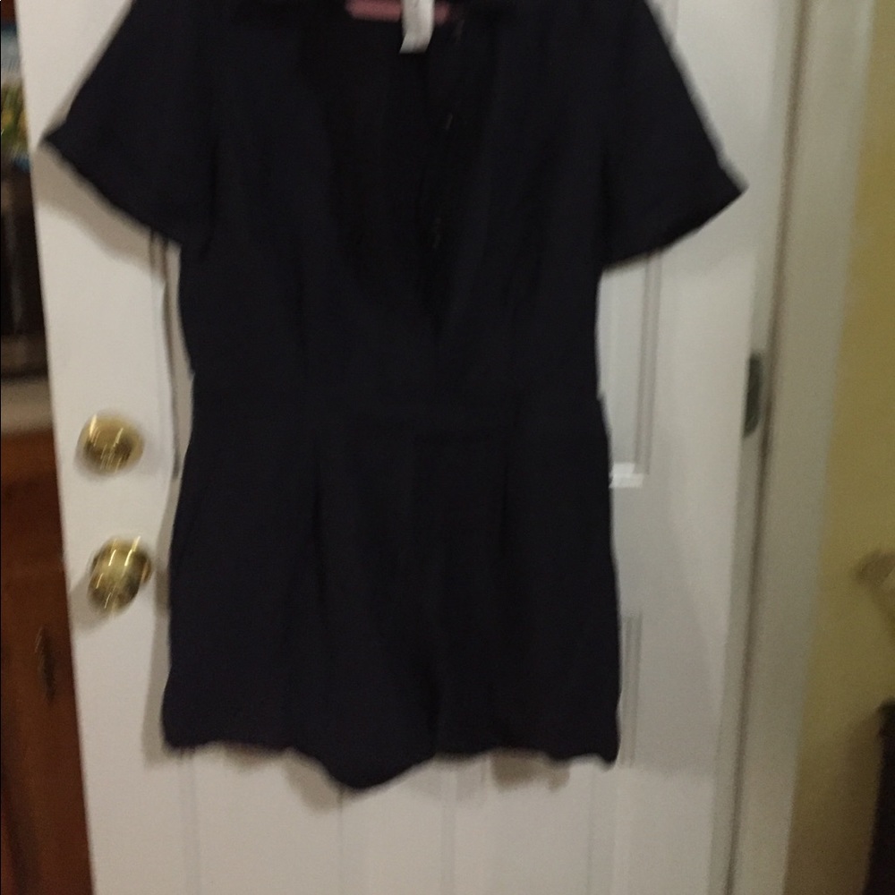 Ann Taylor Navy Blue Romper