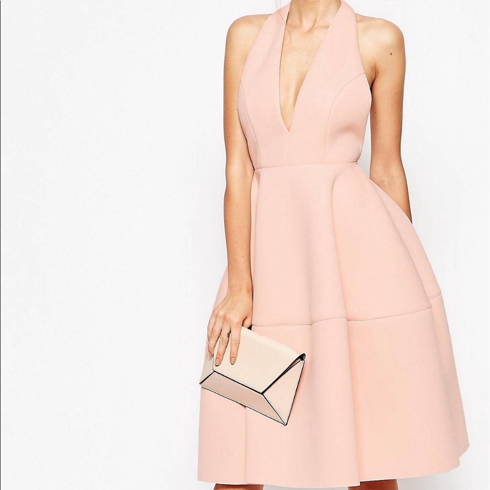 **SOLD**ASOS Scuba halter dress