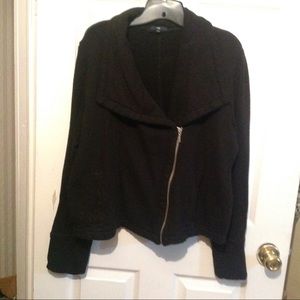 Calvin Klein Cropped Moto Style Sweatshirt XL/1x