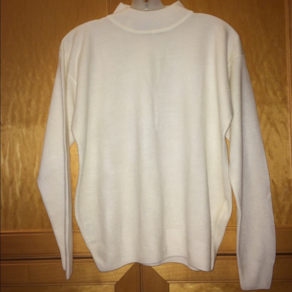 White cashmere sweater