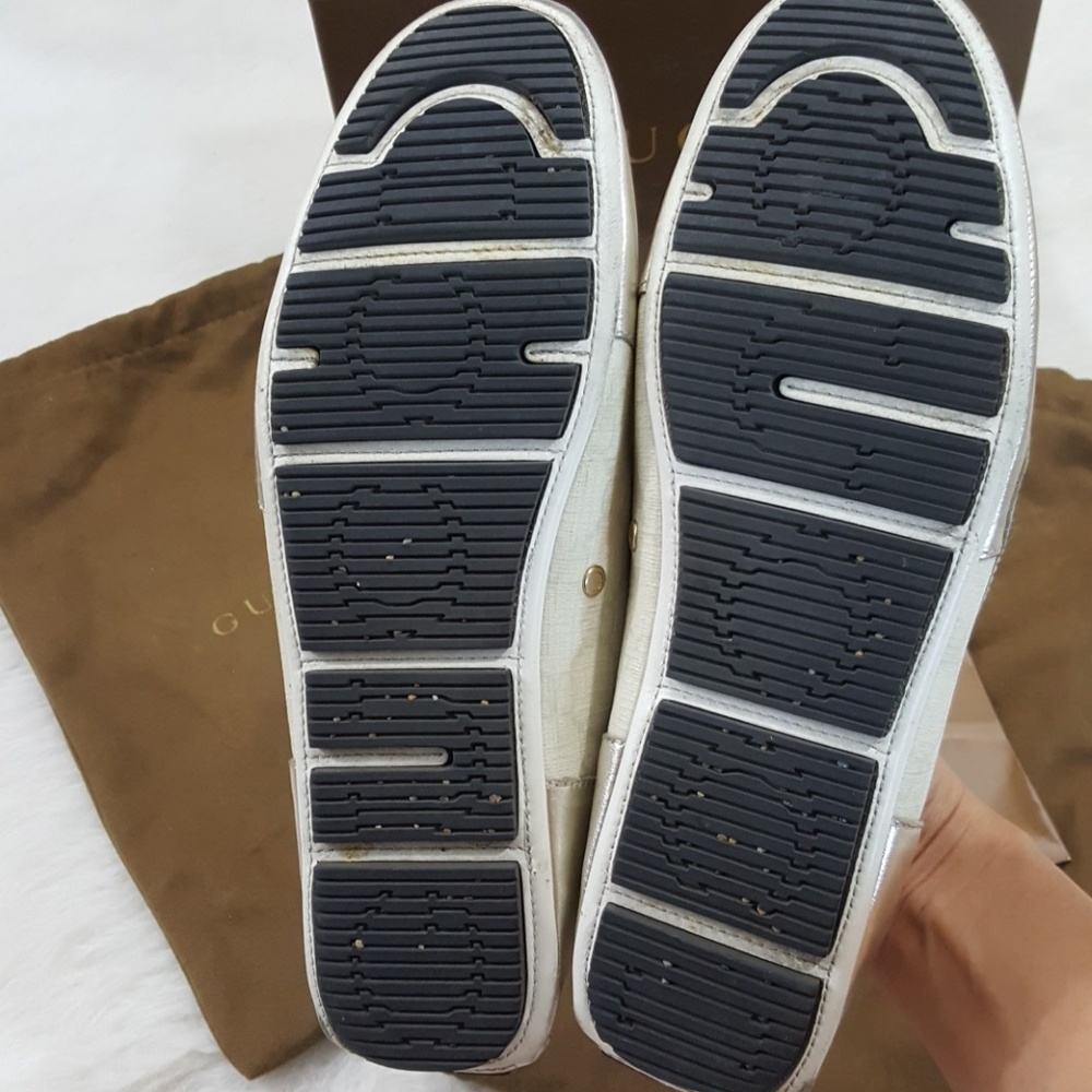 🚫SOLD🚫 GUCCI GG NAPPA SILK ATHENA WHITE SNEAKERS - Picture 5 of 8