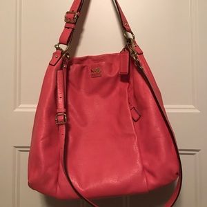 Coach Madison Isabelle Leather Hobo Bag in Peony