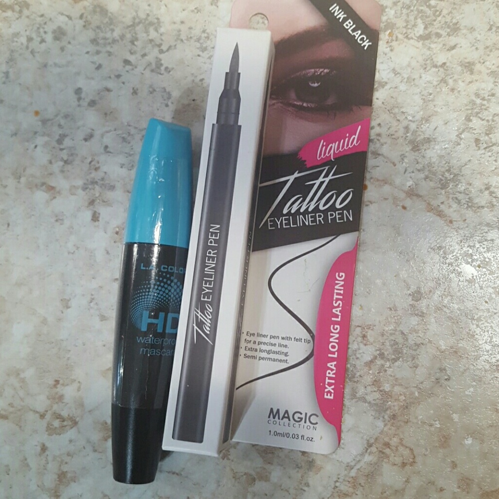New mascara and eyeliner pent