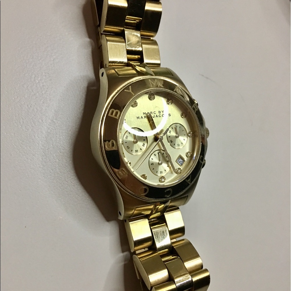 Marc Jacobs women's chronograph gold tone watch
