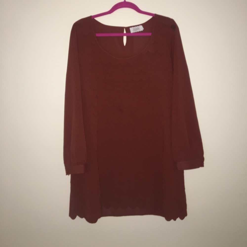 A burnt orange plus size dress