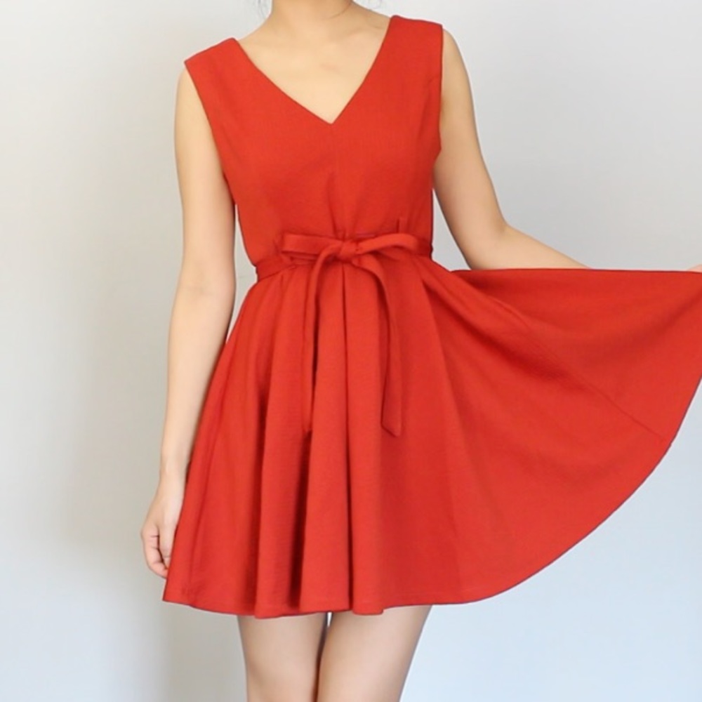 LOVE RICHE CIRCLE SKIRT DRESS - S