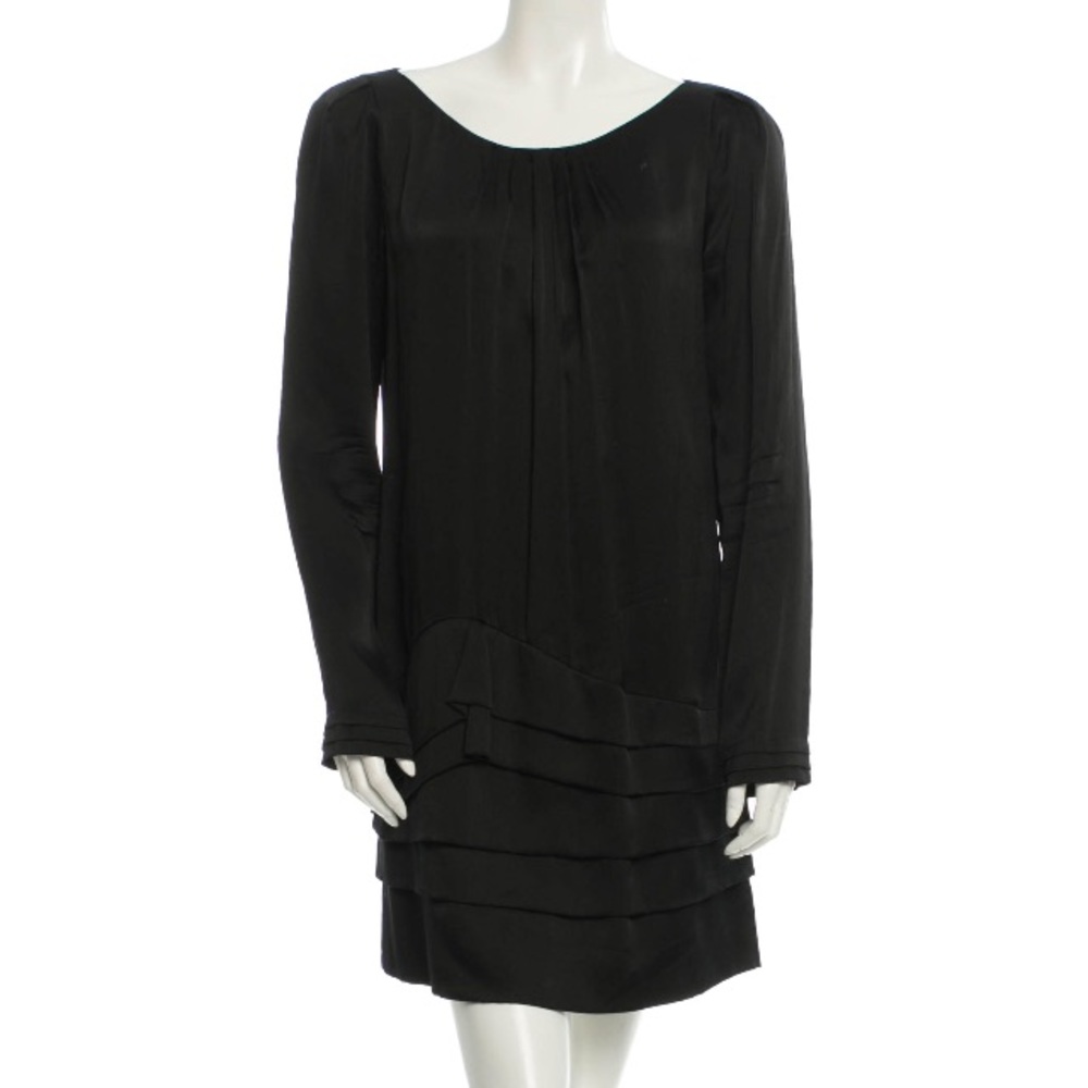 Silk DVF Shift Dress - Black Size 10