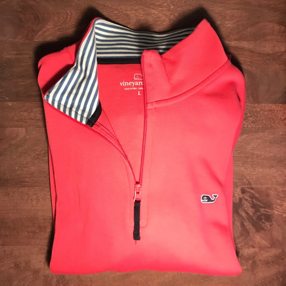 Vineyard Vines Jetty Red Quarter Zip