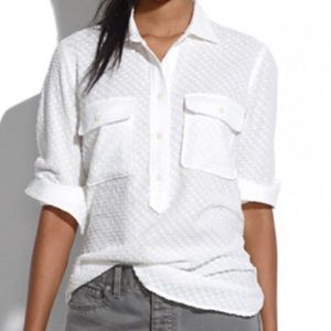 Madewell Popover in Clipdot in White