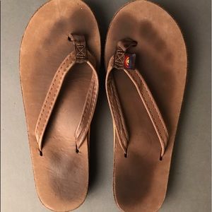 Brown Rainbow Leather Sandles