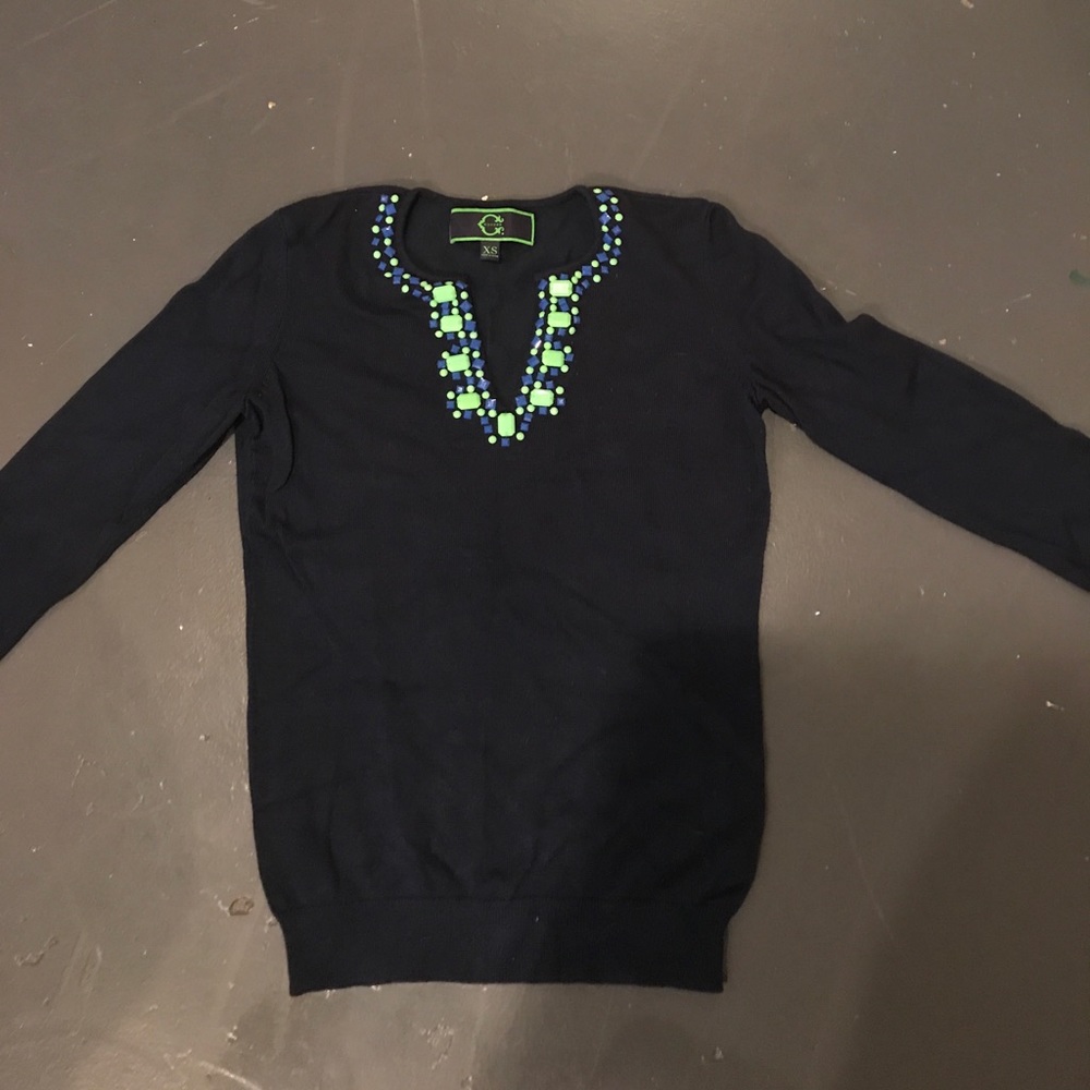 Navy C. Wonder cotton sweater