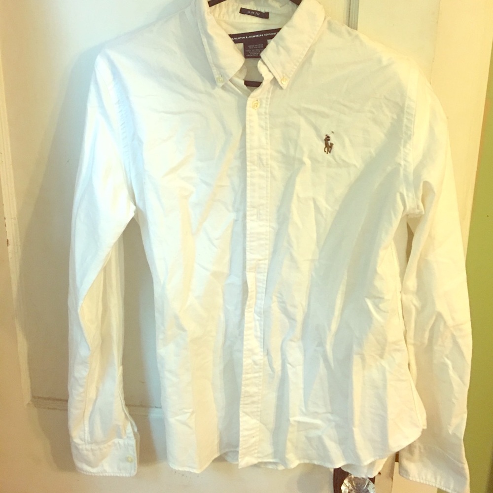White long  sleeve button down Ralph Lauren